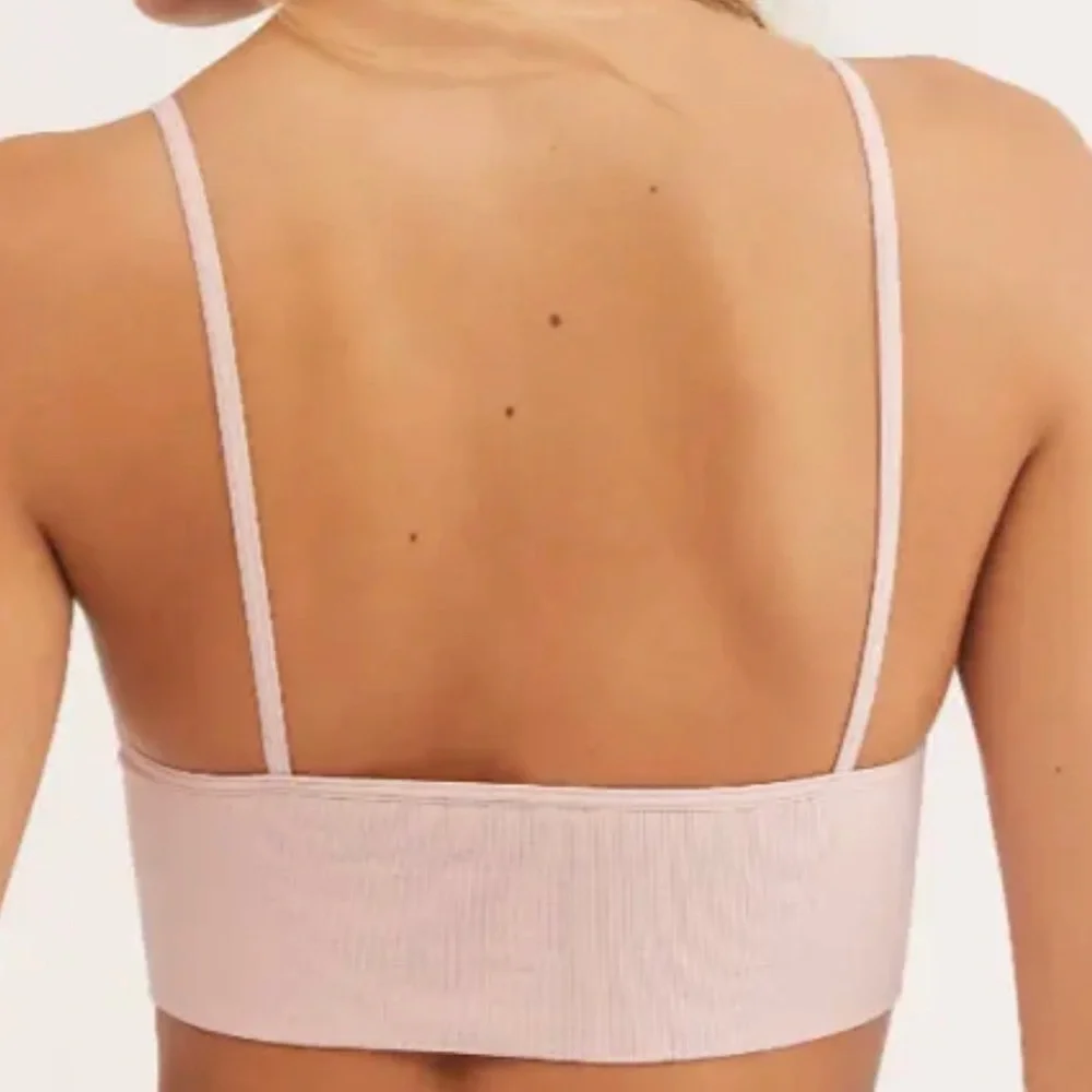 Free People Intimately Andi Square Neck Ribbed Seamless Longline Bralette - Picture 2 of 8